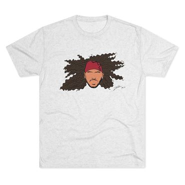 Women's Talanoa Hufanga Backer V-Neck T-Shirt - Ash - Tshirtsedge